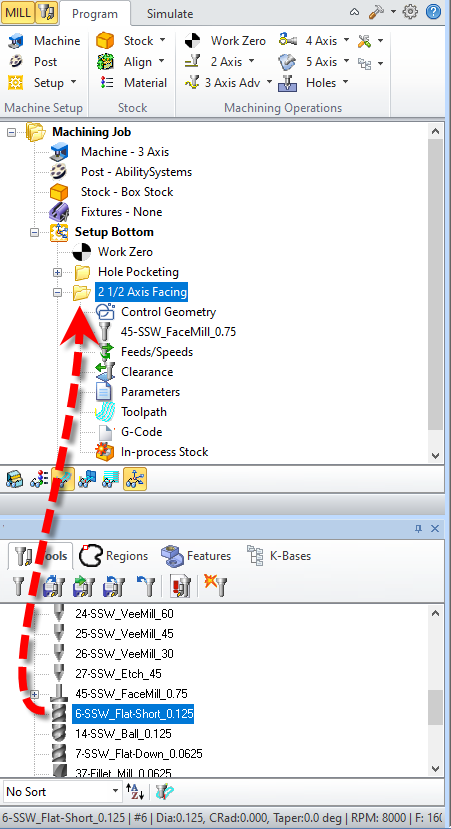 Drag & Drop a Tool from the Object Browser to an Operation