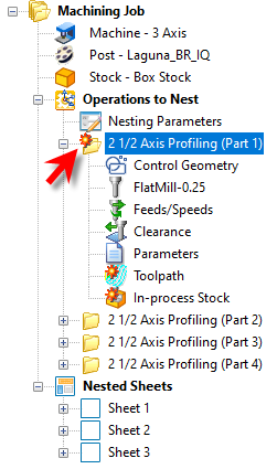 Display of Operations that need Regenerating after Editing