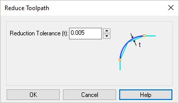 Dialog Box: Reduce Toolpaths