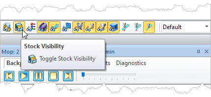 Location of the Toggle Stock Visibility Icon