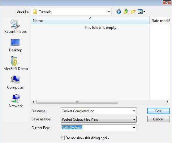 Dialog Box: Post & Save As