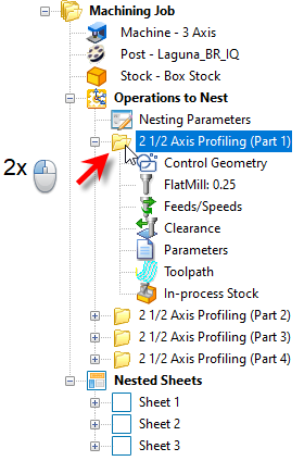 Double Click to Open a Machining Operations Dialog for Editing