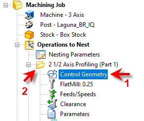 To Edit Control Geometry