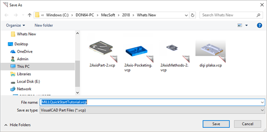File Save As dialog box