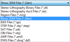 File Types Supported during Export