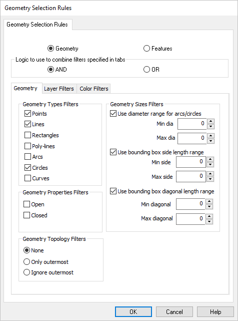 Geometry Selection Rules