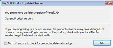 Dialog Box: Check for Updates