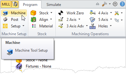 Machining Browser: Align menu item
