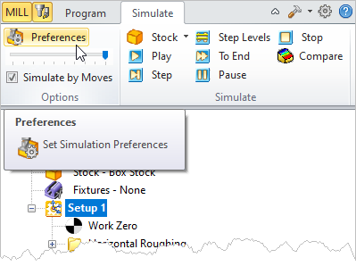 Simulation > Preferences