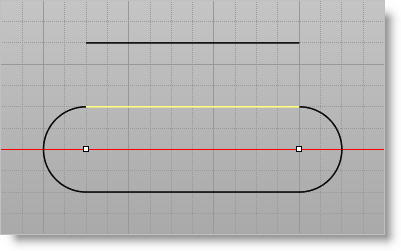 A preview line should appear, indicating the direction of offset.