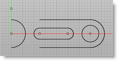 Create a reference point at 0,2.25 using the Create Point command under the Points & Lines tab