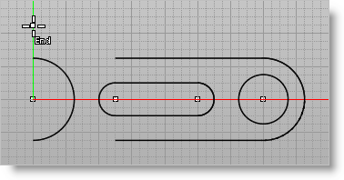 For the 1st corner pick the point you just created and for the other corner snap to the end point of the horizontal line as shown