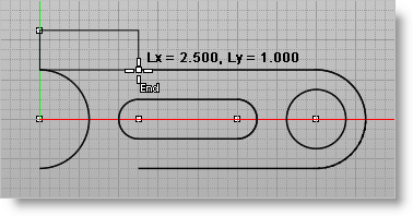 For the 1st corner pick the point you just created and for the other corner snap to the end point of the horizontal line as shown