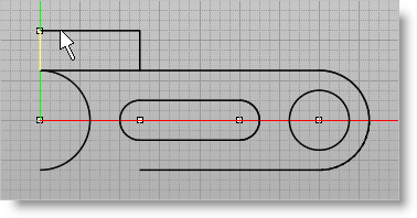 Select the 2 curves as shown below to fillet the curves