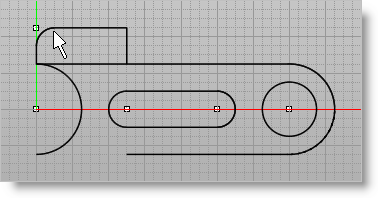 The filleted curve is as shown
