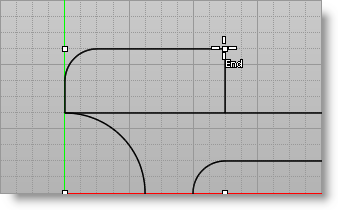 pick the end point on the upper right corner of the rectangle