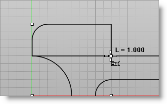 for start point pick the lower right corner of rectangle