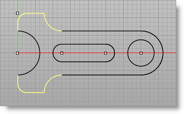 The curves are mirrored as shown