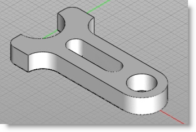 The curves are now extruded and displayed as shown