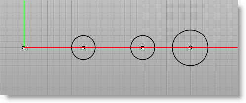 Repeat the Circle command to Create 2 more circles