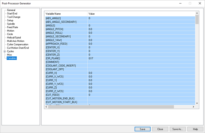 PPG Editor: Variables