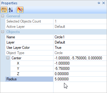 Edit the Radius of a Circle