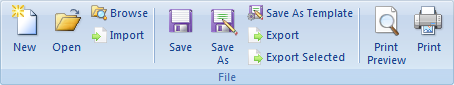 Home Ribbon Bar - File Pane