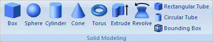 Surface Modeling Ribbon Bar - Solid Modeling Pane