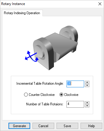 Dialog Box: Rotary Instance