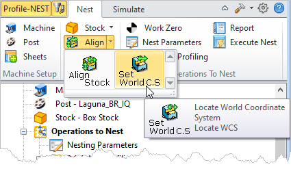 Machining Browser: Set World CS menu item&nbsp;