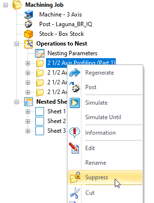 To Suppress an Operation