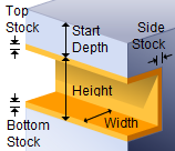 Roughing Parameters, 2½ Axis T-Slot
