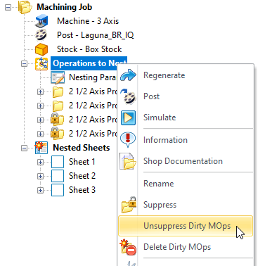 Unsuppress all Dirty MOps