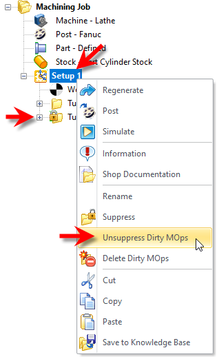 To Unsuppress all Dirty MOps