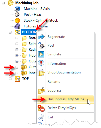 To Unsuppress all Dirty MOps