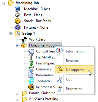 To Unsuppress an Operation