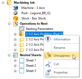 To Unsuppress an Operation